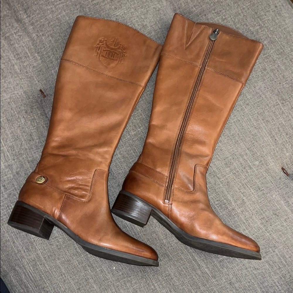 Brown Leather Knee-High Boots